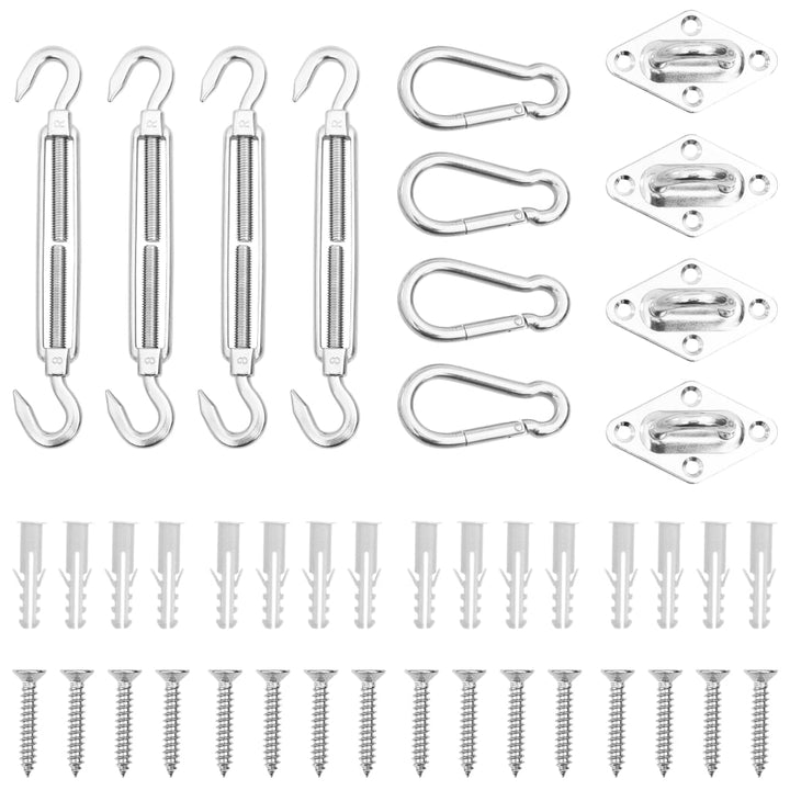 Set Accesorii Parasolar Din Oțel Inoxidabil, 12 Piese