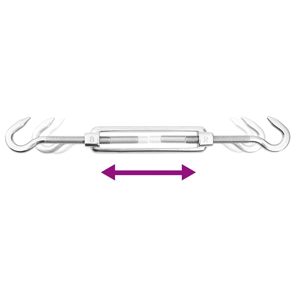 Set Accesorii Parasolar, 8 Piese, Oțel Inoxidabil