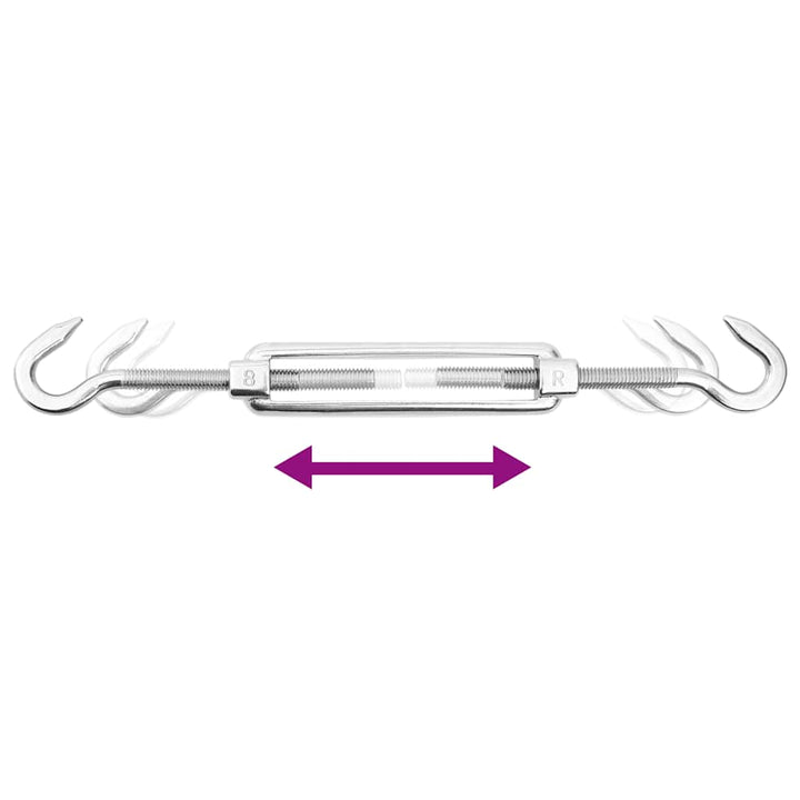 Set Accesorii Parasolar, 8 Piese, Oțel Inoxidabil