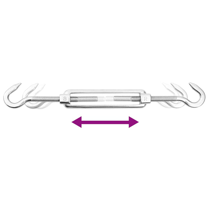 Set Accesorii Parasolar, 9 Piese, Oțel Inoxidabil