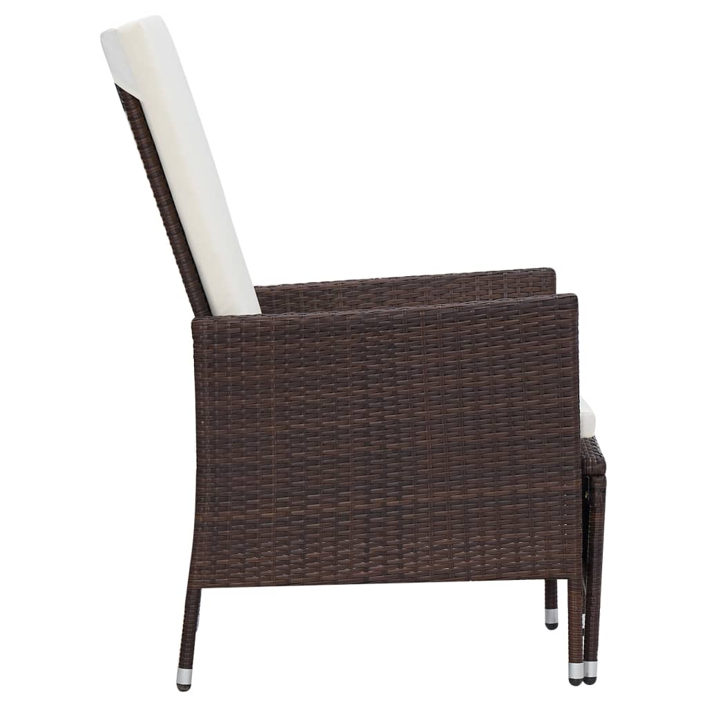 Set Mobilier Relaxare Grădină Cu Perne 2 Piese Poliratan