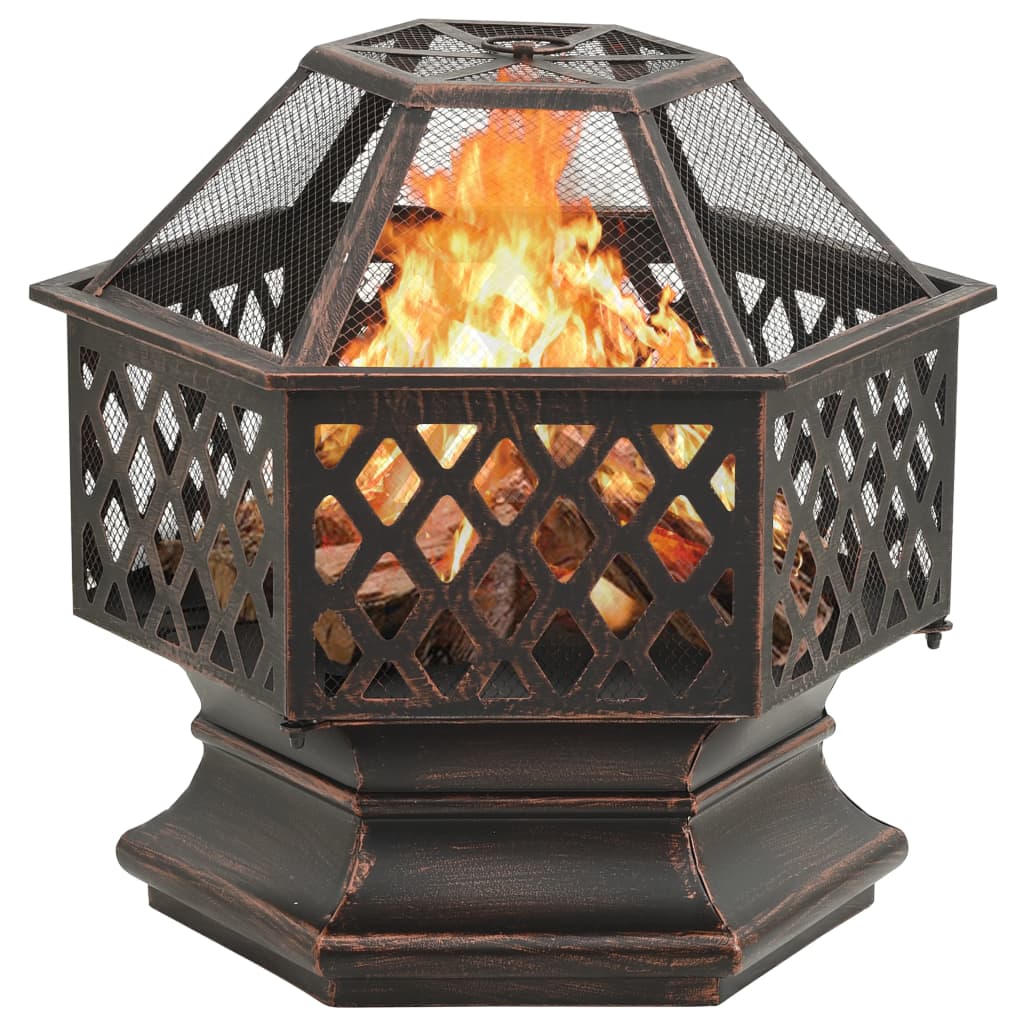 Vatră De Foc Rustică, Cu Vătrai 62X54X56 Cm Oțel, Xxl