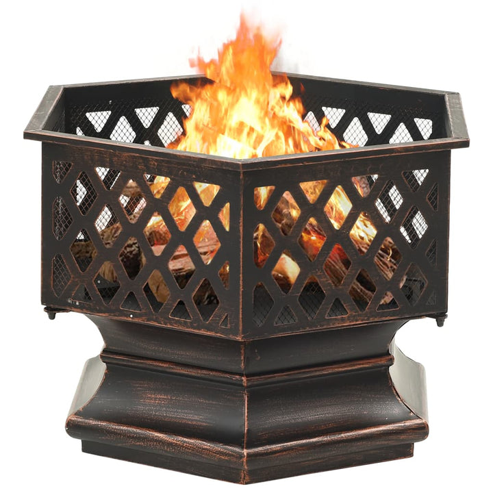 Vatră De Foc Rustică, Cu Vătrai 62X54X56 Cm Oțel, Xxl