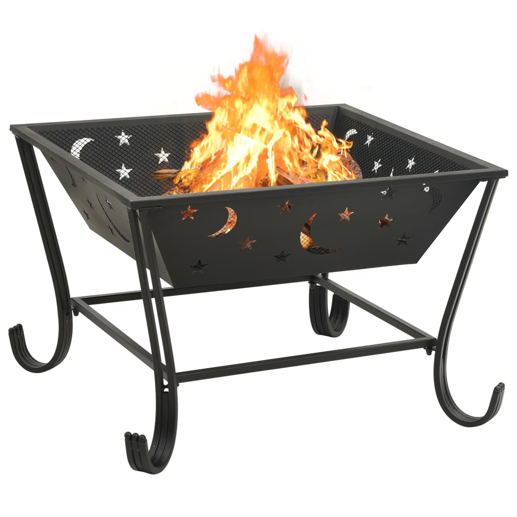 Vatră De Foc Cu Vătrai, 62 Cm, Oțel, Xxl
