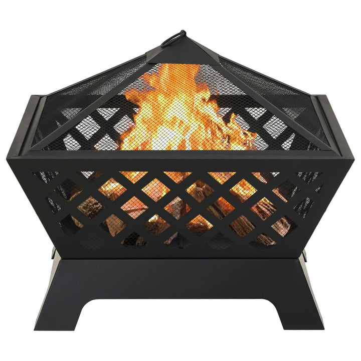 Vatră De Foc Cu Vătrai, 64 Cm, Oțel, Xxl