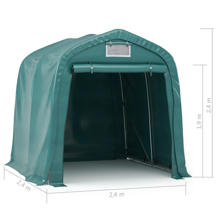 Cort De Garaj, Verde, 2,4 X 2,4 M, Pvc