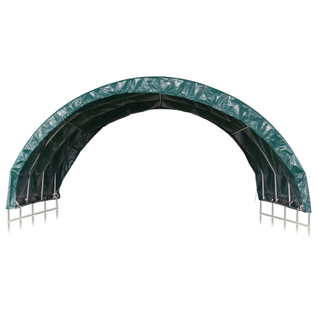 Cort Pentru Animale, Verde, 3,7X3,7 M, Pvc