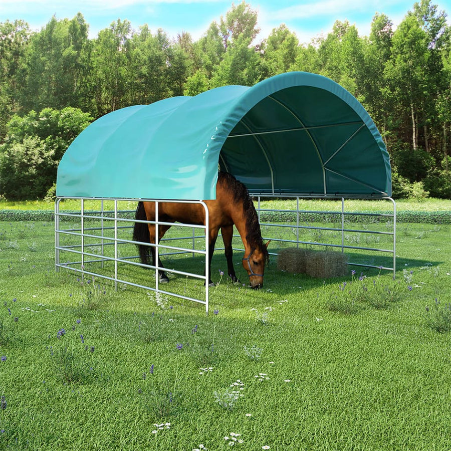 Cort Pentru Animale, Verde, 3,7X3,7 M, Pvc