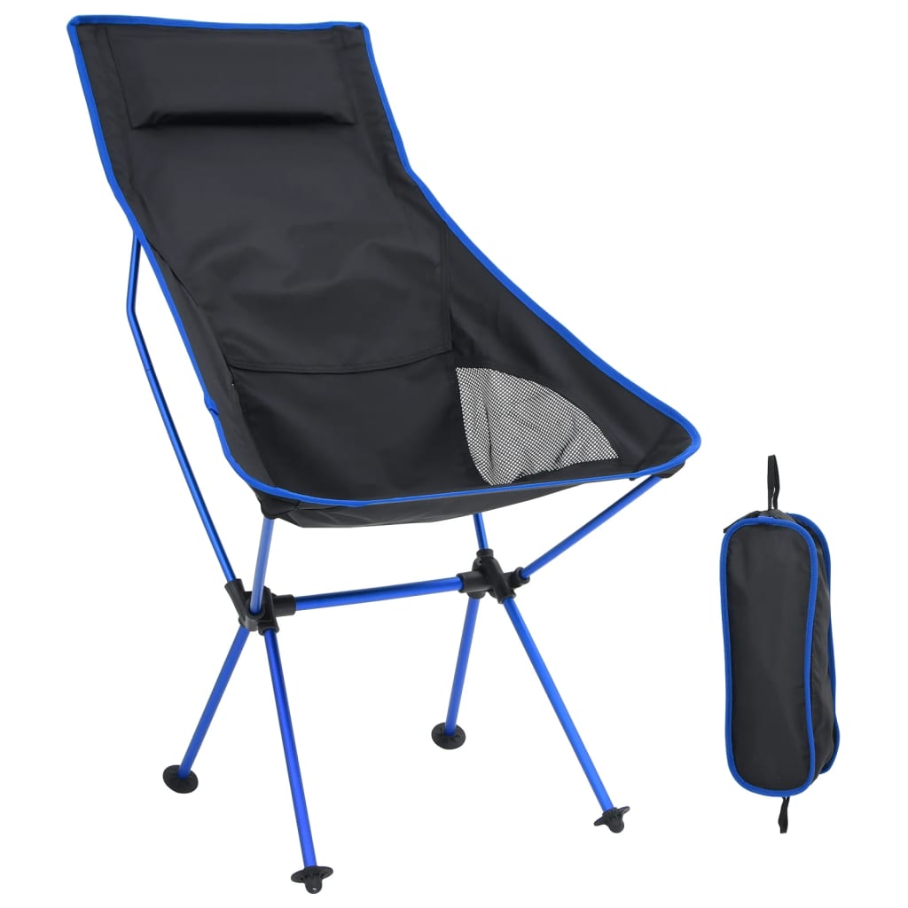 Scaun De Camping Pliabil, Negru, Pvc Și Aluminiu
