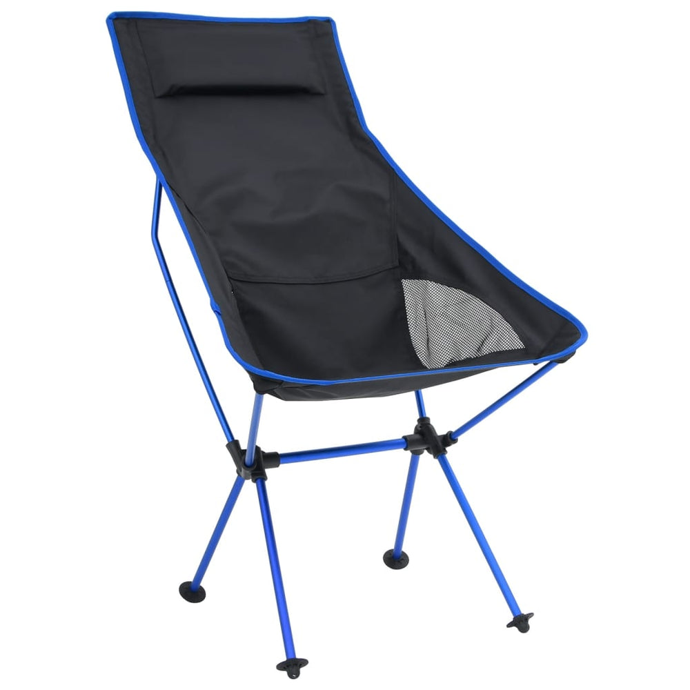 Scaun De Camping Pliabil, Negru, Pvc Și Aluminiu