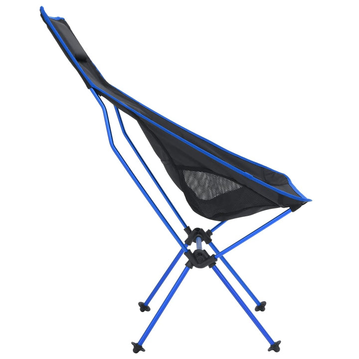 Scaun De Camping Pliabil, Negru, Pvc Și Aluminiu