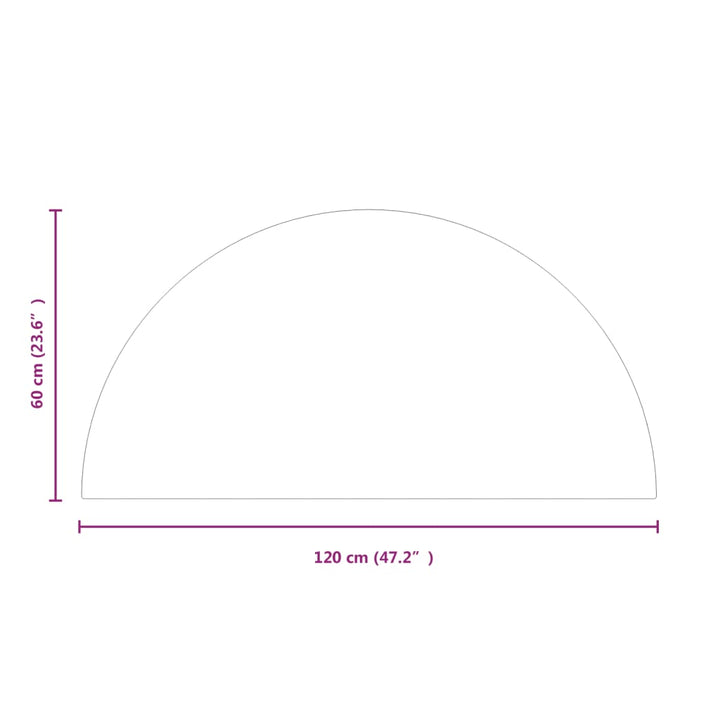 Placă De Sticlă Pentru Șemineu, Semi-Rotundă,