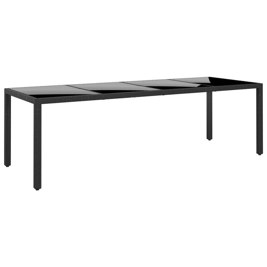 Masă De Grădină 250X100X75 Cm Sticlă Securizată/Poliratan