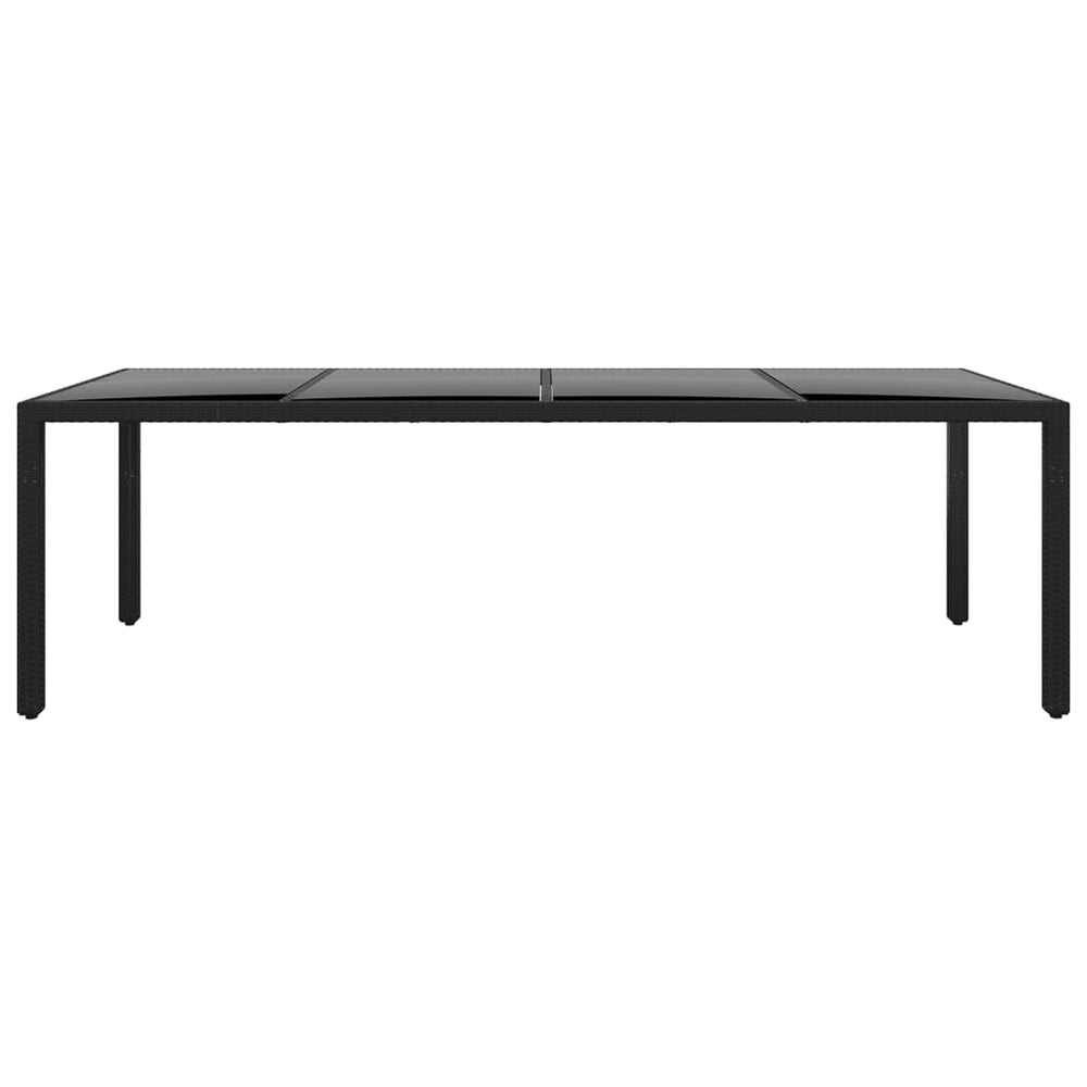 Masă De Grădină 250X100X75 Cm Sticlă Securizată/Poliratan