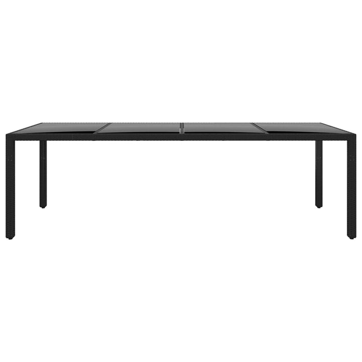 Masă De Grădină 250X100X75 Cm Sticlă Securizată/Poliratan