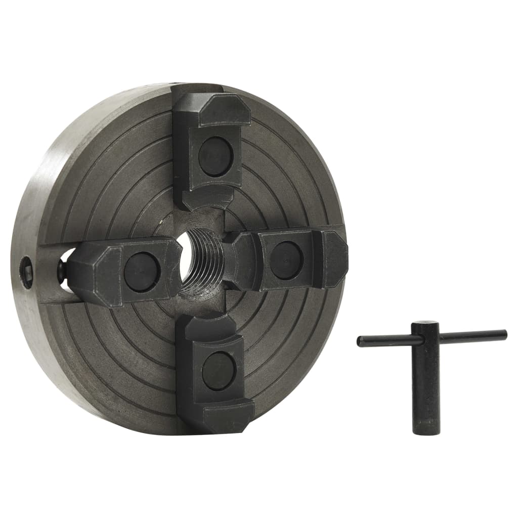 Mandrină Pentru Lemn 4 Fălci Conexiune M33 Negru 150X63 Mm Oțel