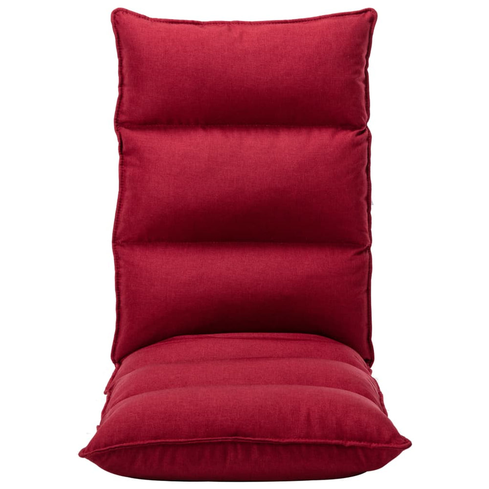 Scaun De Podea Pliabil, Roșu Vin, Material Textil
