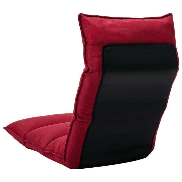 Scaun De Podea Pliabil, Roșu Vin, Material Textil
