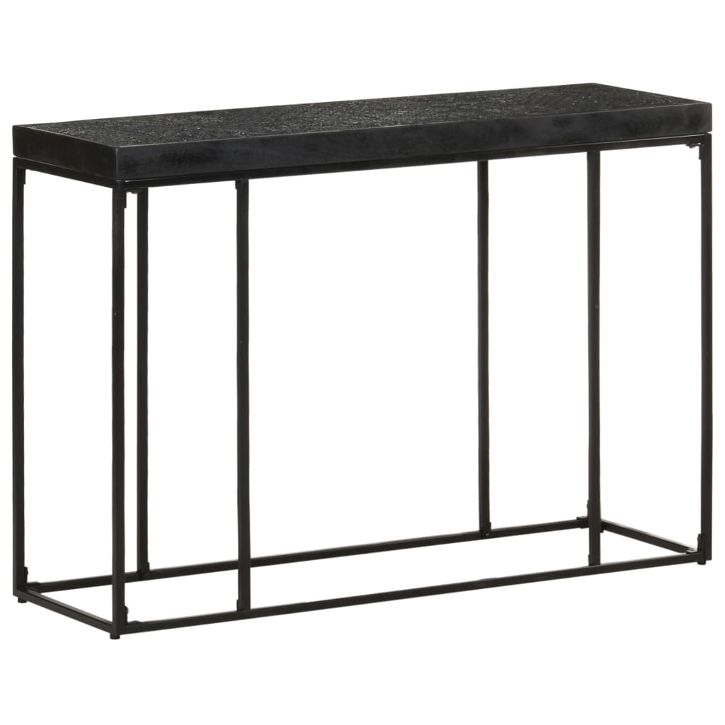 Masă Consolă, Negru, 110X35X76 Cm, Lemn Masiv Acacia Și Mango