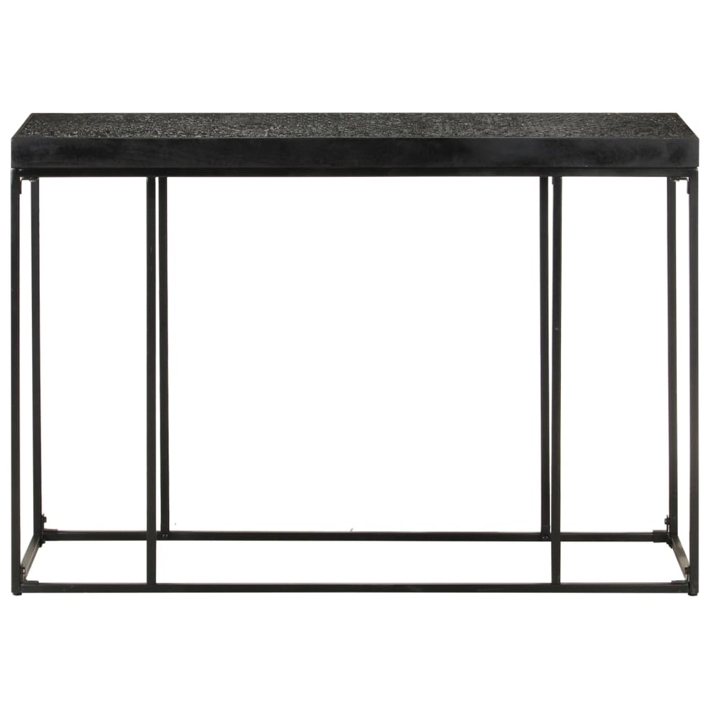 Masă Consolă, Negru, 110X35X76 Cm, Lemn Masiv Acacia Și Mango