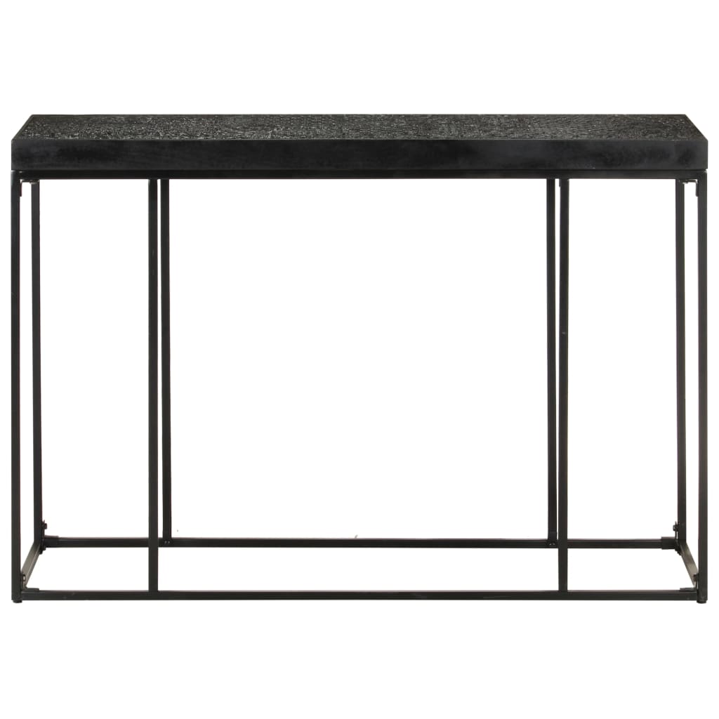 Masă Consolă, Negru, 110X35X76 Cm, Lemn Masiv Acacia Și Mango