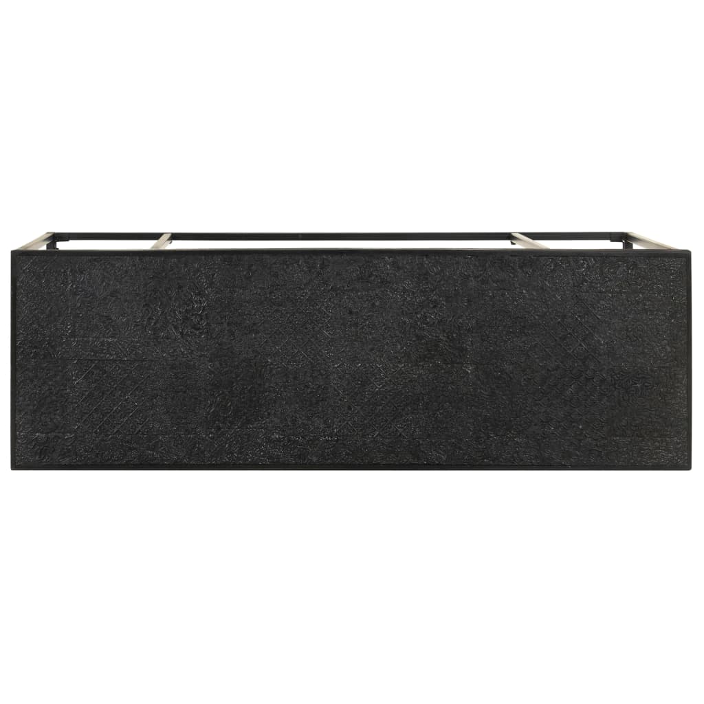 Masă Consolă, Negru, 110X35X76 Cm, Lemn Masiv Acacia Și Mango