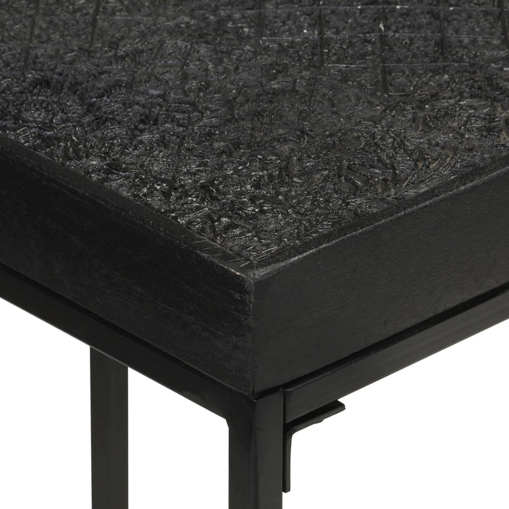 Masă Consolă, Negru, 110X35X76 Cm, Lemn Masiv Acacia Și Mango