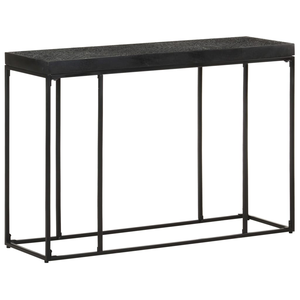 Masă Consolă, Negru, 110X35X76 Cm, Lemn Masiv Acacia Și Mango