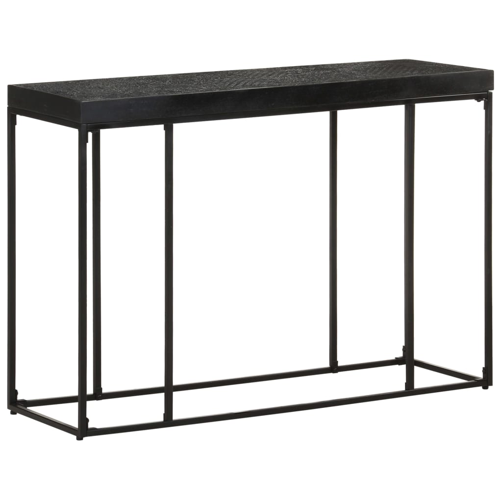 Masă Consolă, Negru, 110X35X76 Cm, Lemn Masiv Acacia Și Mango