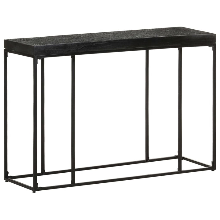 Masă Consolă, Negru, 110X35X76 Cm, Lemn Masiv Acacia Și Mango