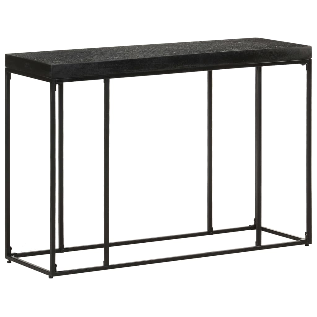 Masă Consolă, Negru, 110X35X76 Cm, Lemn Masiv Acacia Și Mango