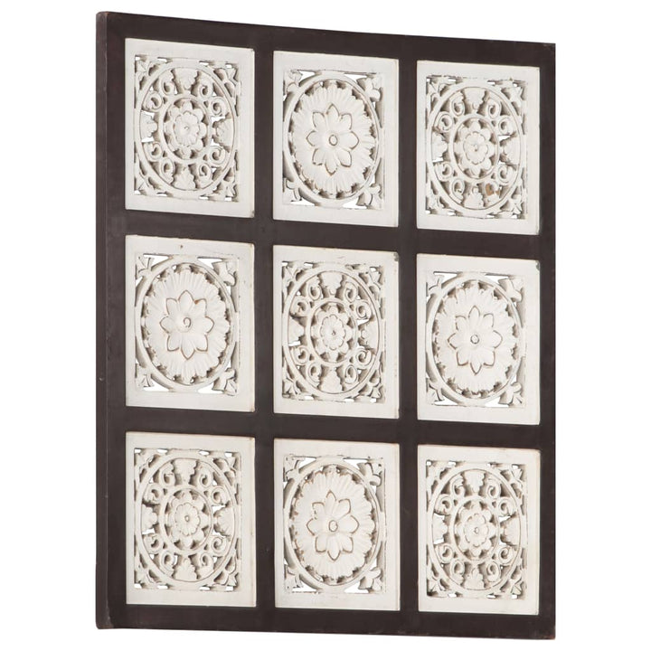 Panou De Perete Sculptat Manual, Negru Și Alb, 40X80X1,5 Cm Mdf