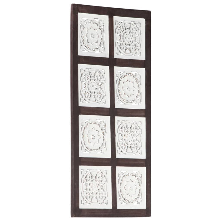 Panou De Perete Sculptat Manual, Negru Și Alb, 40X80X1,5 Cm Mdf