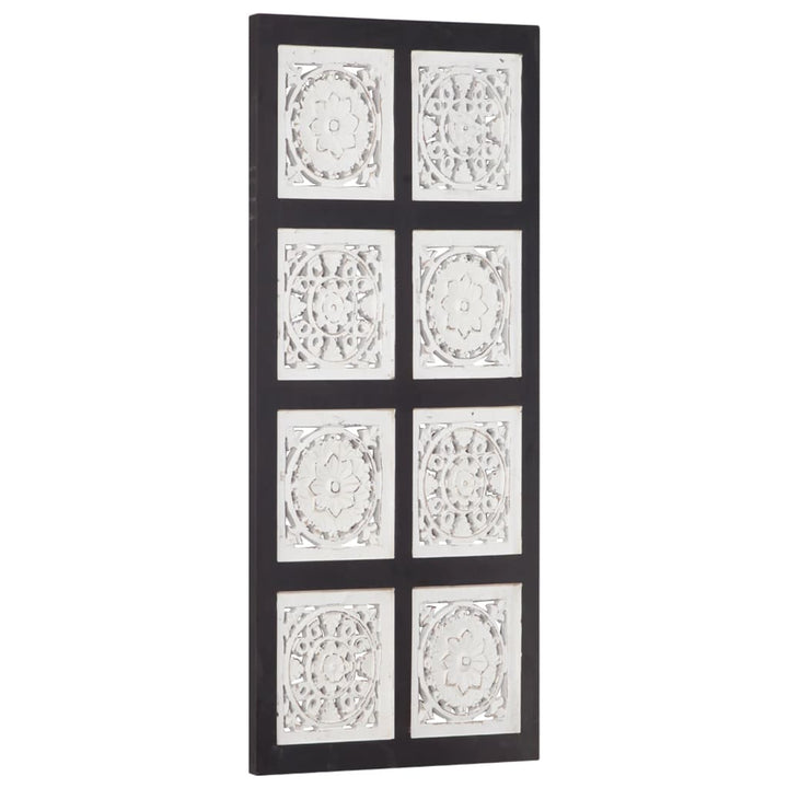 Panou De Perete Sculptat Manual, Negru Și Alb, 40X80X1,5 Cm Mdf