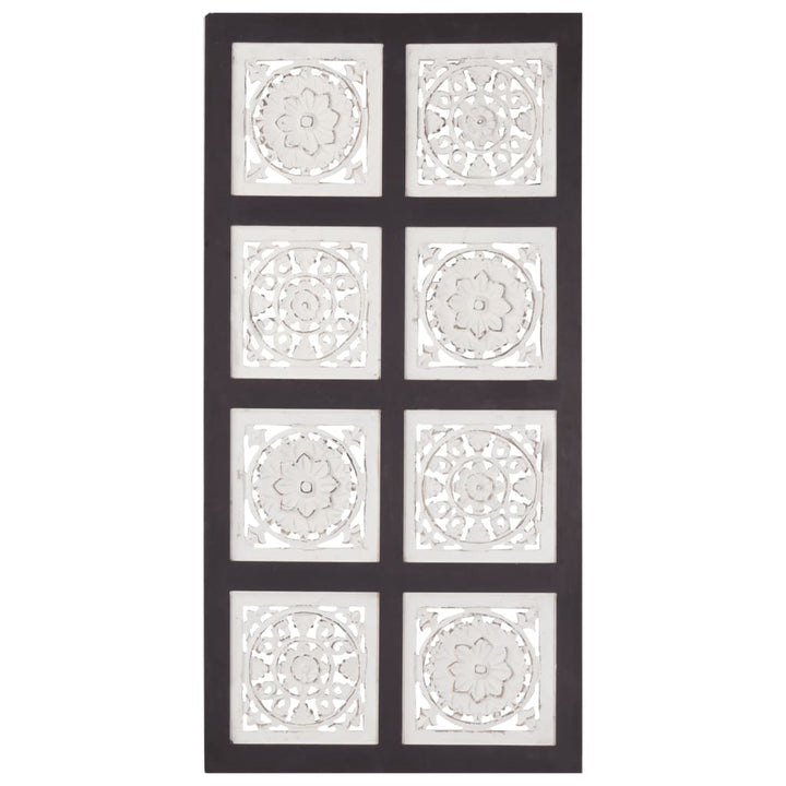 Panou De Perete Sculptat Manual, Negru Și Alb, 40X80X1,5 Cm Mdf