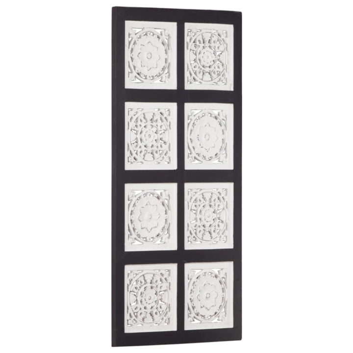 Panou De Perete Sculptat Manual, Negru Și Alb, 40X80X1,5 Cm Mdf