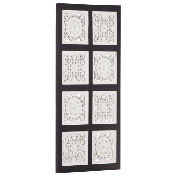 Panou De Perete Sculptat Manual, Negru Și Alb, 40X80X1,5 Cm Mdf