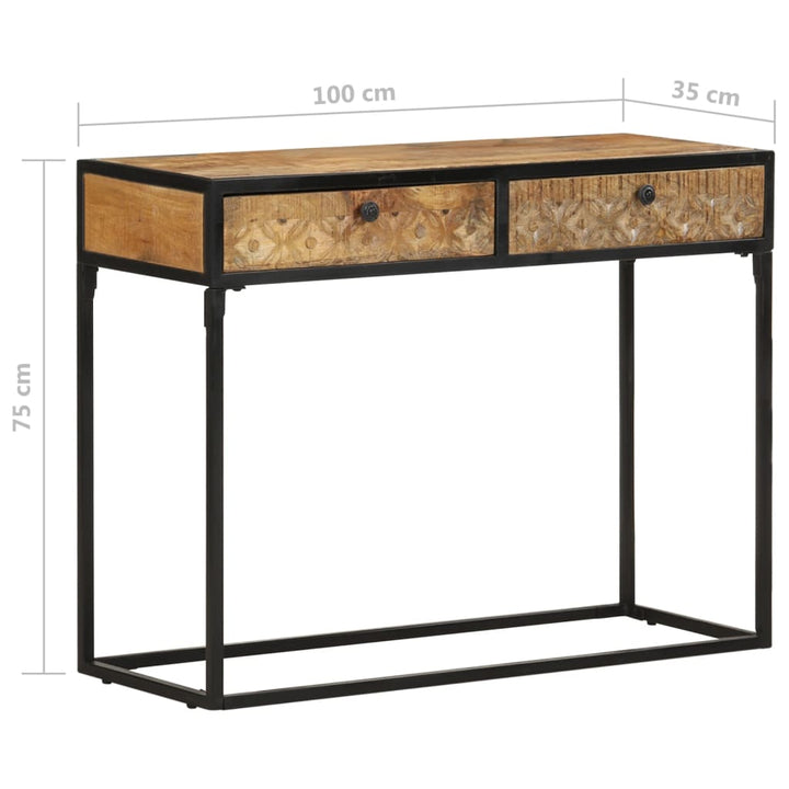 Masă Consolă, 100X35X75 Cm, Lemn Masiv De Mango