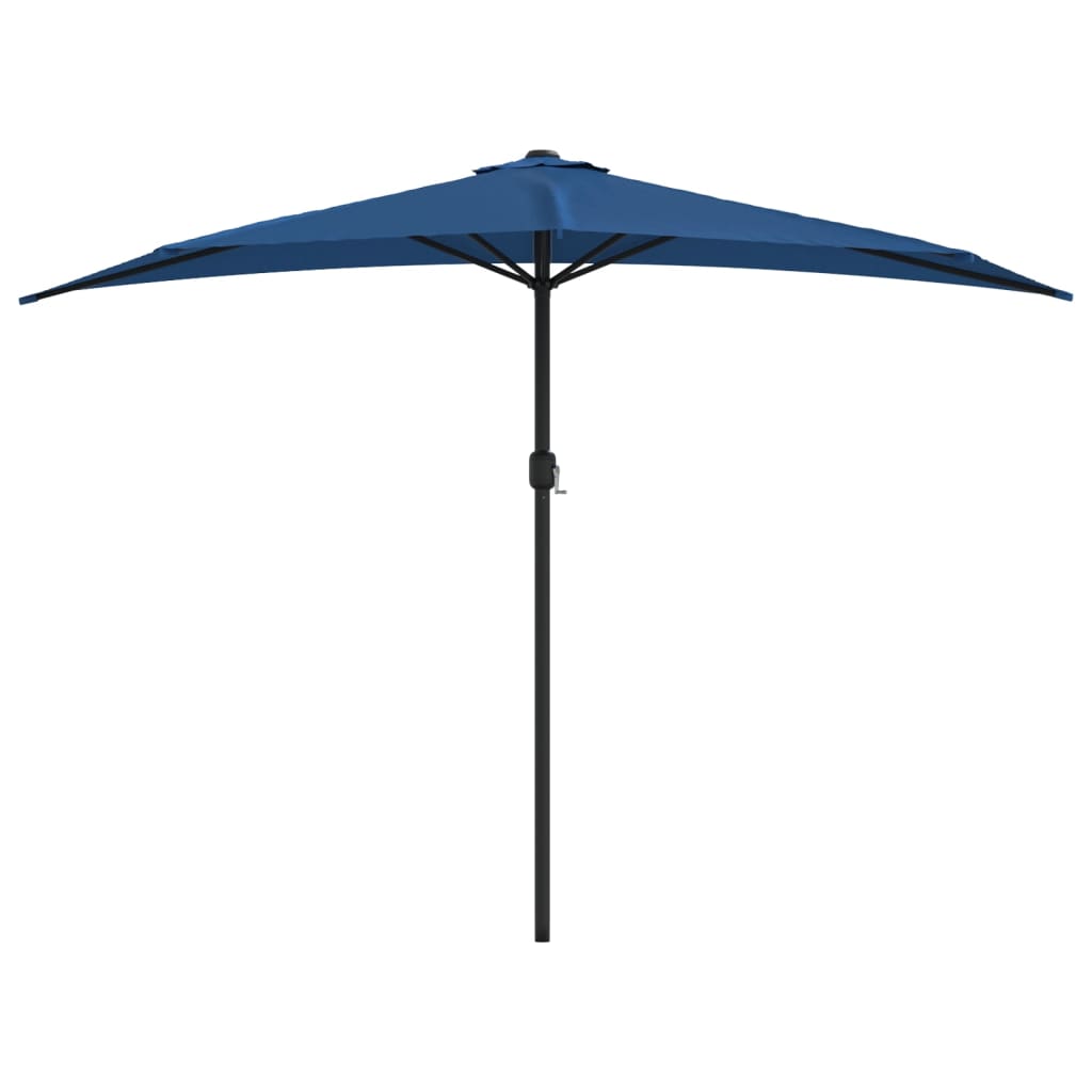 Umbrelă Balcon, Tijă Aluminiu Albastru 300X155X223Cm Semirotund