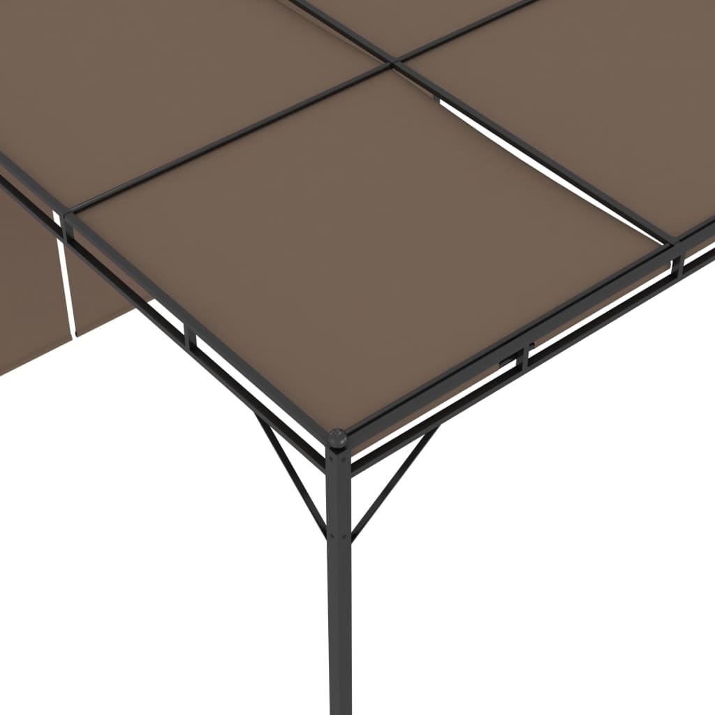 Pavilion De Grădină Cu Perdea Laterală, Gri Taupe, 3X3X2,25 M