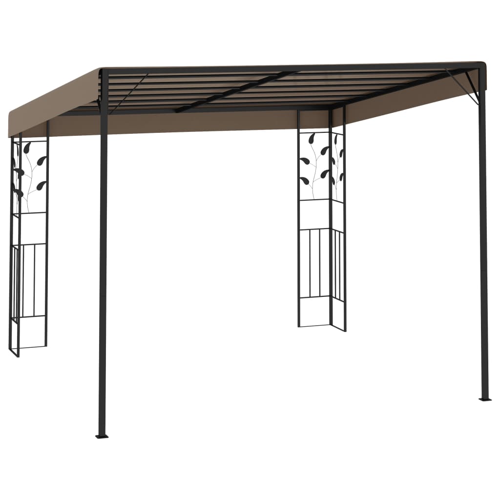 Pavilion Montat Pe Perete, Gri Taupe, 3X3X2,5 M