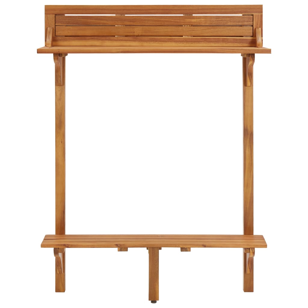 Masă De Bar Pentru Balcon, 90X37X122,5 Cm, Lemn Masiv De Acacia