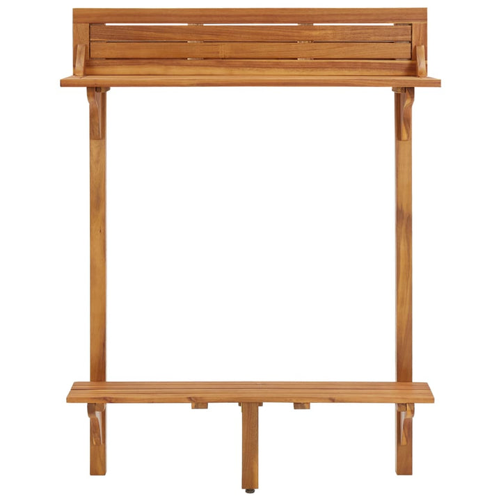 Masă De Bar Pentru Balcon, 90X37X122,5 Cm, Lemn Masiv De Acacia