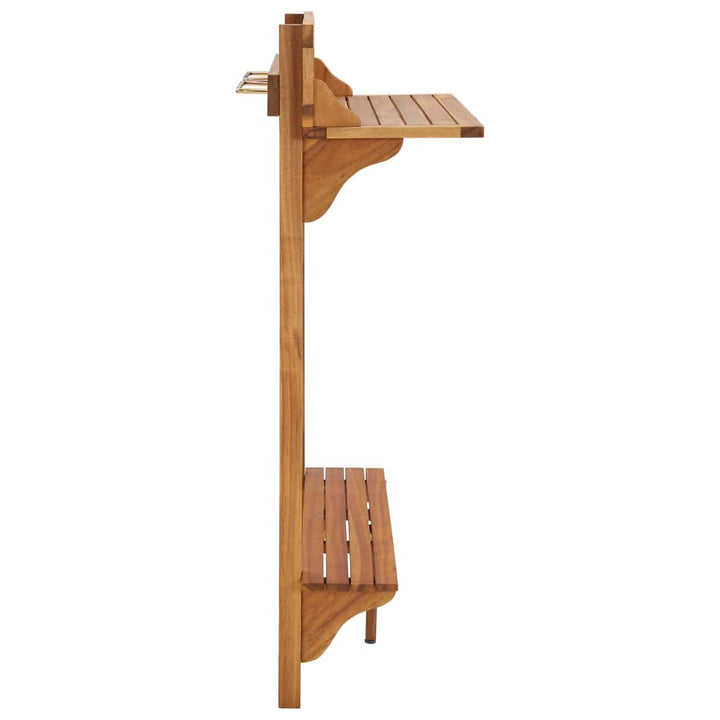 Masă De Bar Pentru Balcon, 90X37X122,5 Cm, Lemn Masiv De Acacia