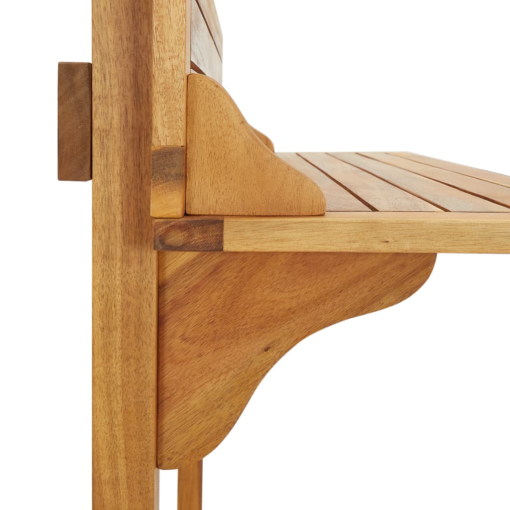 Masă De Bar Pentru Balcon, 90X37X122,5 Cm, Lemn Masiv De Acacia