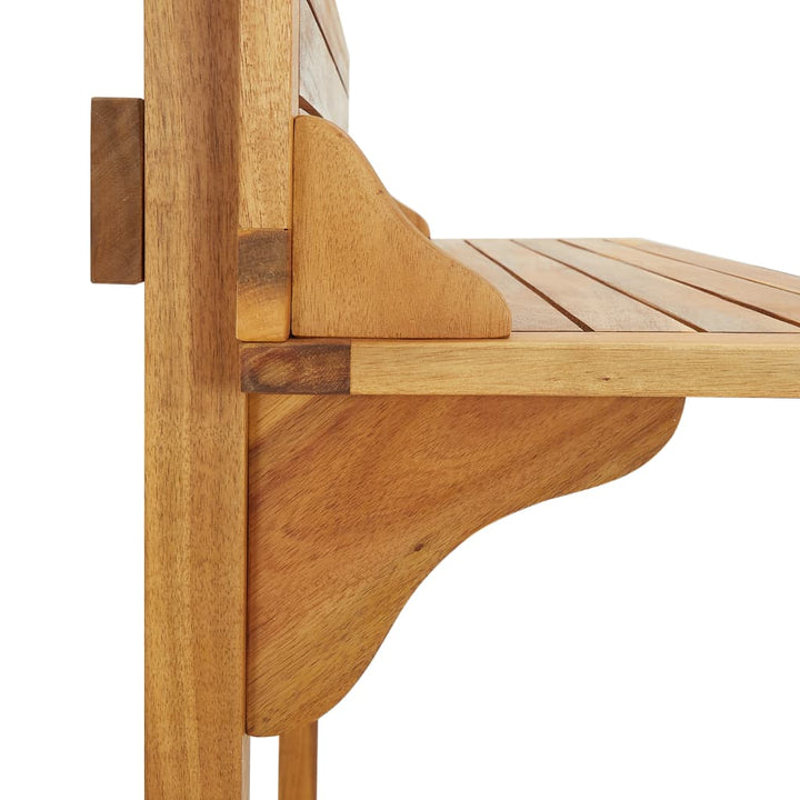 Masă De Bar Pentru Balcon, 90X37X122,5 Cm, Lemn Masiv De Acacia