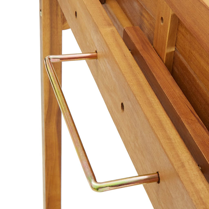 Masă De Bar Pentru Balcon, 90X37X122,5 Cm, Lemn Masiv De Acacia