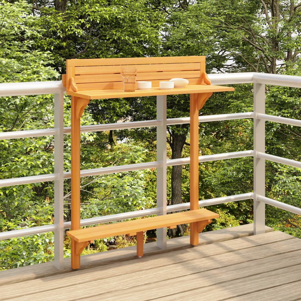 Masă De Bar Pentru Balcon, 90X37X122,5 Cm, Lemn Masiv De Acacia