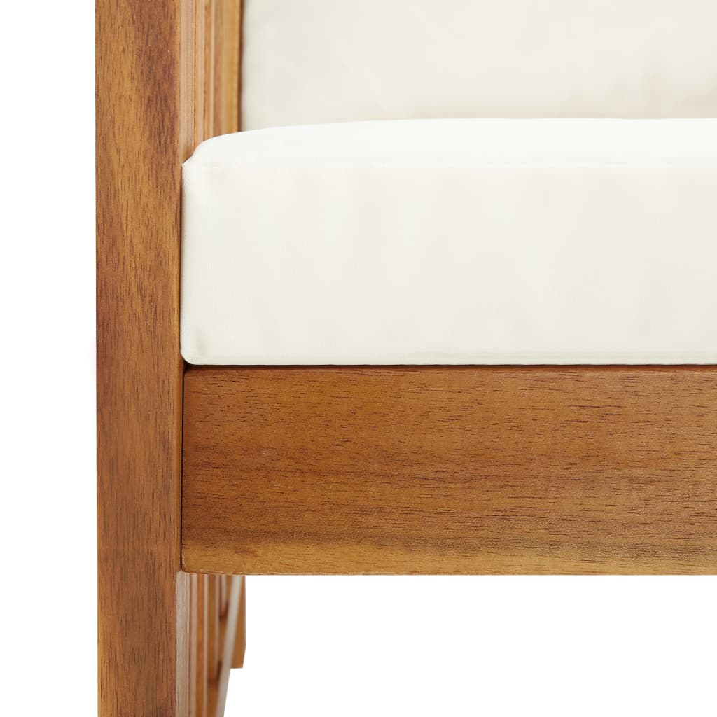 Set Mobilier De Grădină Cu Perne, 2 Piese, Lemn Masiv De Acacia