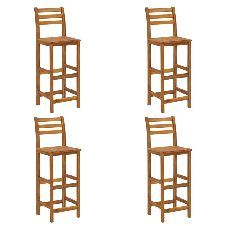 Taburete De Bar, 8 Buc., Lemn Masiv De Acacia